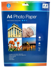 Load image into Gallery viewer, A4 9 Sheets Photo Paper - Glossy Inkjet Premium Quality High Gloss Pictures
