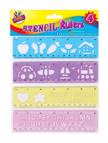 Lettering Stencil Set Ruler Alphabet Number Template Lettering Kids Craft Set