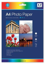 Load image into Gallery viewer, A4 9 Sheets Photo Paper - Glossy Inkjet Premium Quality High Gloss Pictures
