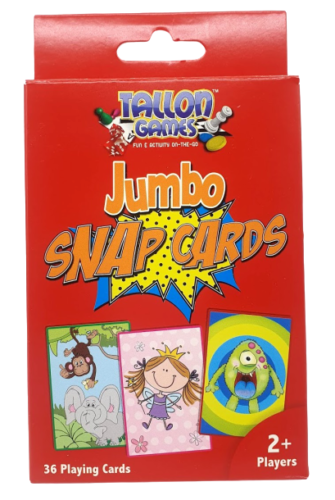 Tallon Jumbo Snap Cards Pack Of 36 Playing Cards Kids Children Card Game