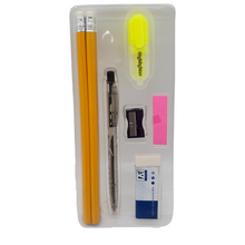 Load image into Gallery viewer, 9 Pc Mixed Stationery Set Pen HB Pencils Eraser Sharpener School Office
