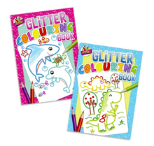 Load image into Gallery viewer, A4 Jumbo Glitter Colouring Book Travel Fun Activity Book Kids Children Art Craft
