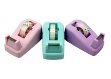 Load image into Gallery viewer, Pastel Soft Feel Mini Tape Dispenser With Tape School Office Desk Stationery
