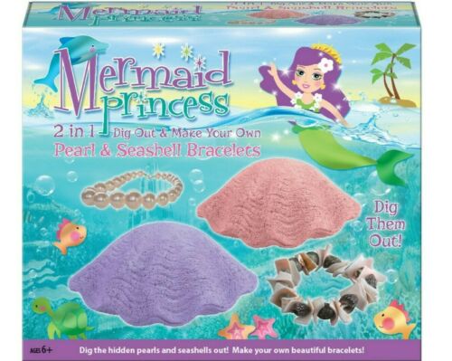 Mermaid Princess 2 In 1 Dig Out & DIY Make Your Own Pearl Seashell Bracelets