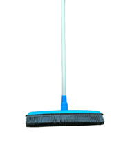 Load image into Gallery viewer, Rubber Broom Indoor Rubber Bristle Soft Sweeping Brush with Extending Handle UK
